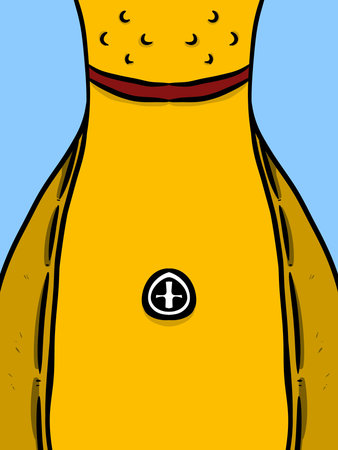 art neck of rubber chicken dollの写真素材
