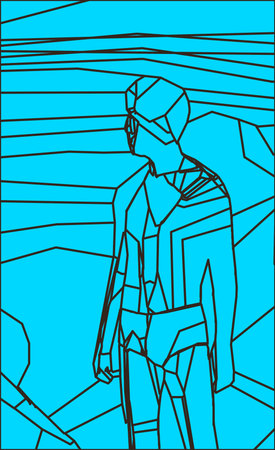 <p>art color of man shape background</p>の写真素材