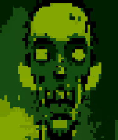 pixel art of zombie monsterの写真素材