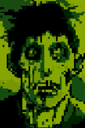 pixel art of zombie monsterの写真素材