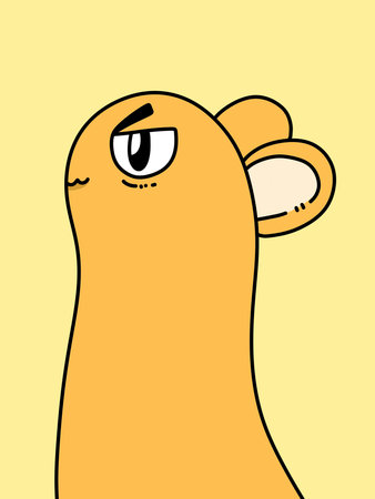 funny face of a rat cartoonの写真素材