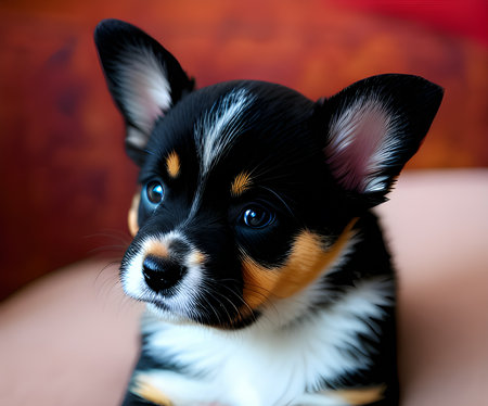 portrait of a cute chihuahua dogの素材