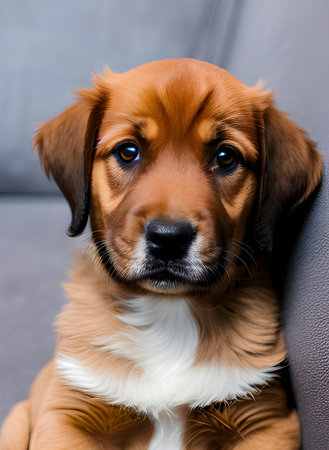 portrait of a cute dogの素材