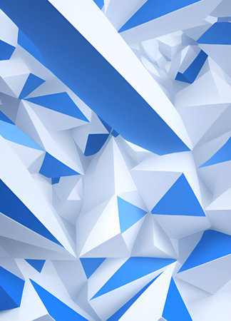 3d illustration of abstract low poly backgroundの素材
