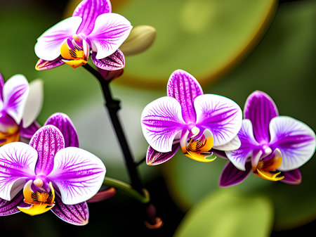 beautiful orchid flower in the gardenの素材