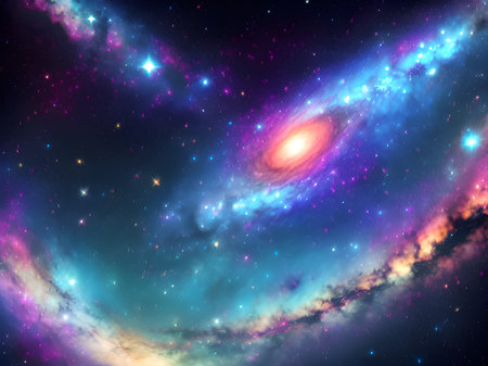 star nebula background. abstract universe. night sky with starsの素材