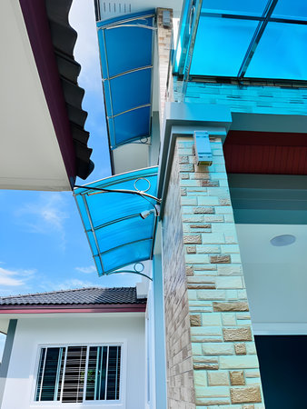 beautiful architecture in the city of thailandの写真素材