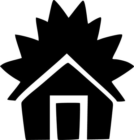 black and white of home iconの写真素材