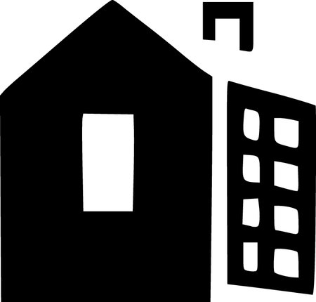 black and white of home iconの写真素材