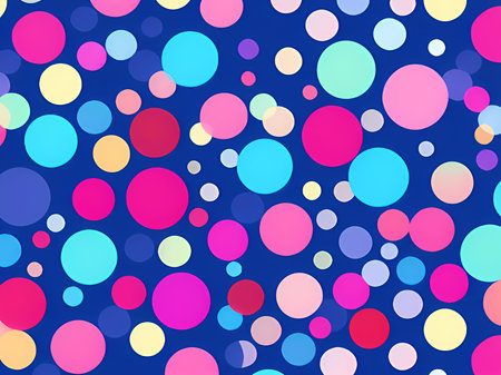 abstract background with colorful dotsの写真素材