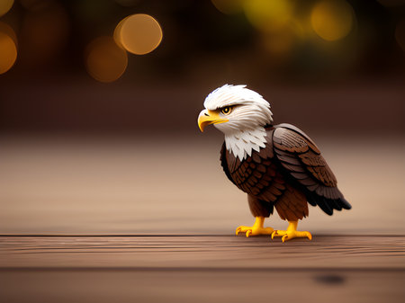 3d eagle in the forestの素材