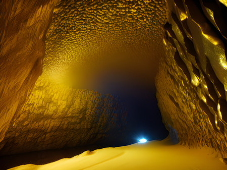 beautiful view of the golden caveの素材