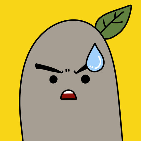 cute cartoon on yellow backgroundの写真素材