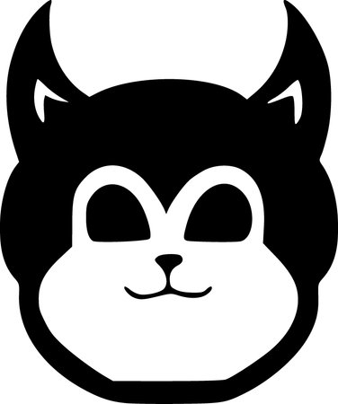 black and white monkey line iconの写真素材