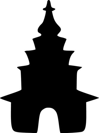 castle tower icon simple illustrationの写真素材