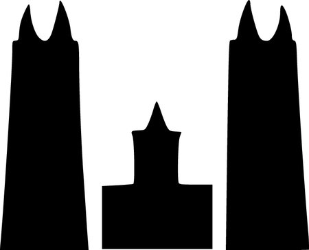 castle tower icon simple illustrationの写真素材
