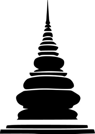 illustration of temple iconの写真素材