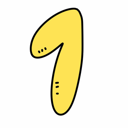 Number one comic style illustrationの写真素材