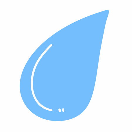 water drop icon on white backgroundの写真素材