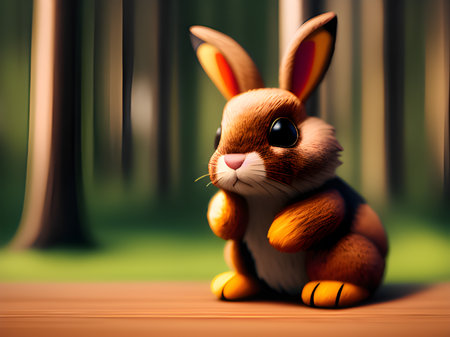 cute rabbit in the forestの素材