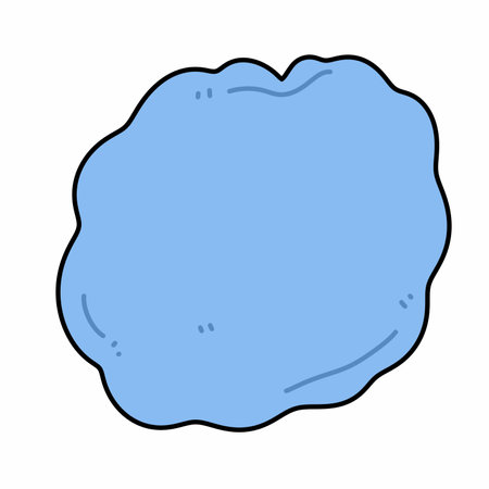 hand drawn cartoon doodle style of a cloudの写真素材