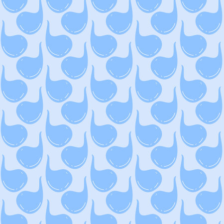seamless pattern of water drop cartoonの写真素材