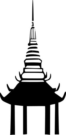 illustration of a Thailand temple. illustrationの写真素材