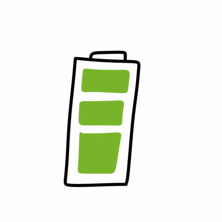 battery cartoon flat color iconの写真素材