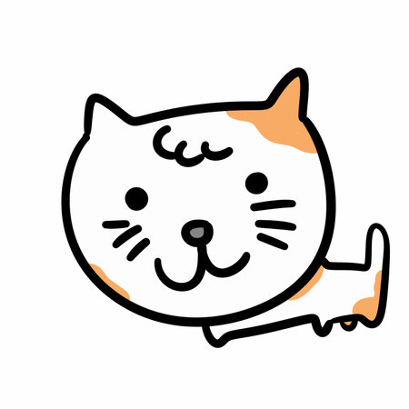 art cute cat cartoon illustrationの素材