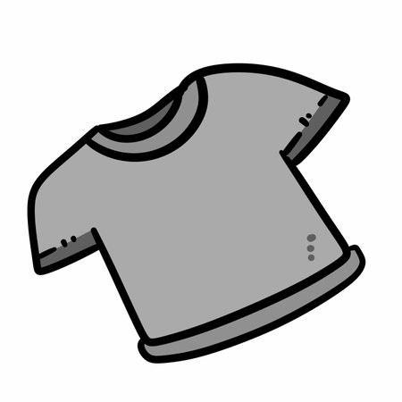 cartoon doodle shirt on white backgroundの写真素材