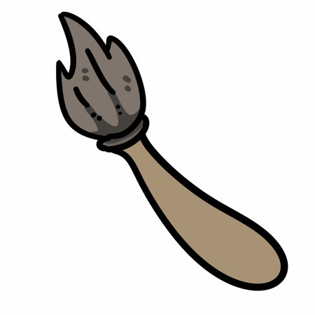 cartoon illustration of a paint brushの写真素材