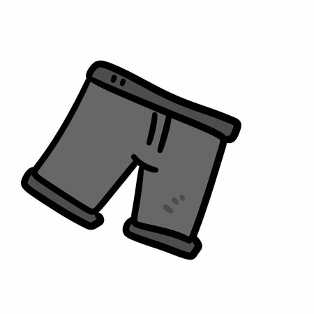 cartoon doodle trousers on white backgroundの写真素材