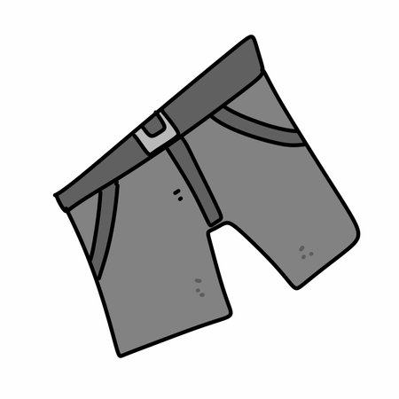 illustration of cartoon jeans on white backgroundの写真素材