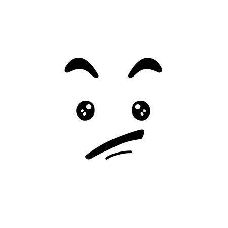 illustration of cute face cartoonの写真素材