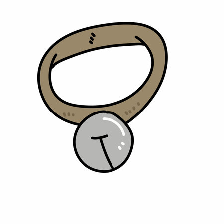 bell cartoon on white backgroundの写真素材