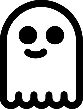 ghost halloween horror icon in filled - outline styleの写真素材