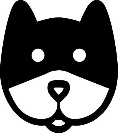 dog. web icon simple illustrationの写真素材