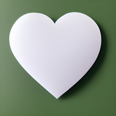 heart on green background. illustrationの素材