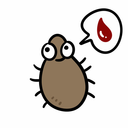 Tick from dog animal character cartoon