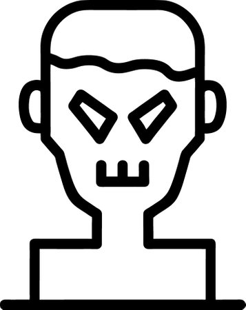 avatar zombie. web icon simple illustrationの写真素材