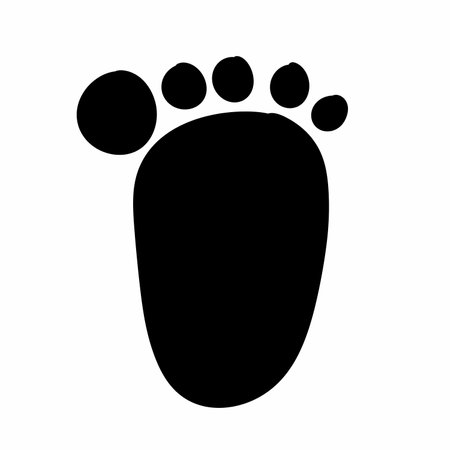 footprint black icon concept on white backgroundの写真素材
