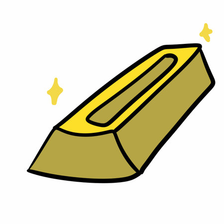 Gold bar icon. Cartoon style, illustrationの写真素材