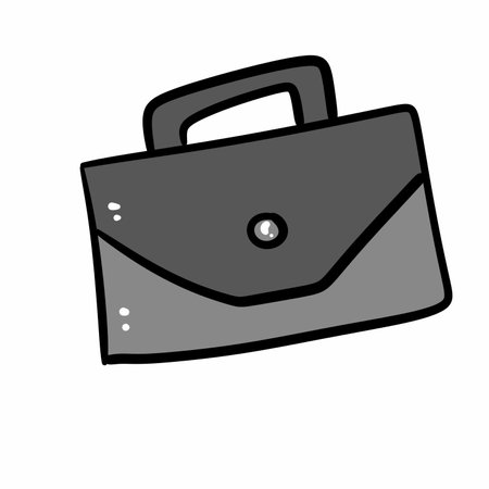 school bag cartoon on white backgroundの写真素材