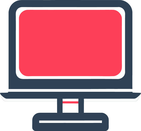 monitor icon illustration on white backgroundの写真素材