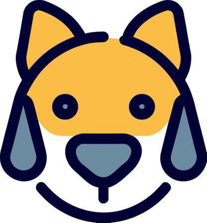 pet dog icon. outline icon color flat isolatedの写真素材