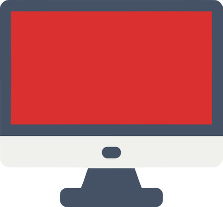 monitor icon illustration on white backgroundの写真素材
