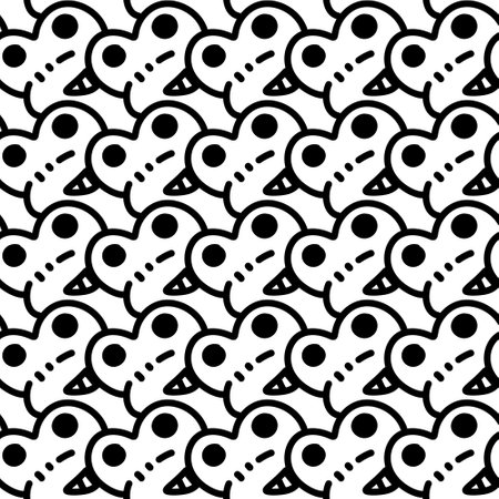 seamless black and white pattern backgroundの写真素材