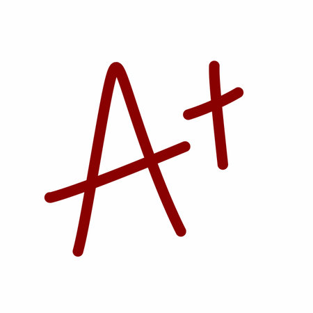illustration of a red letter , A plusの写真素材