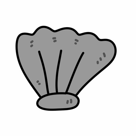 doodle sea shell icon, hand drawn doodle illustrationの写真素材