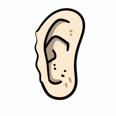 art cartoon doodle ear, illustrationの写真素材